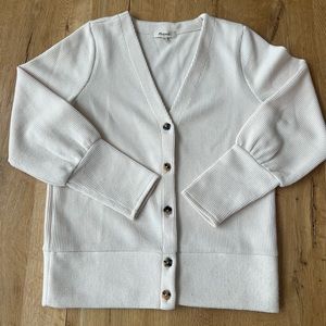 Madewell Ottoman Rib Cardigan Top Size Small